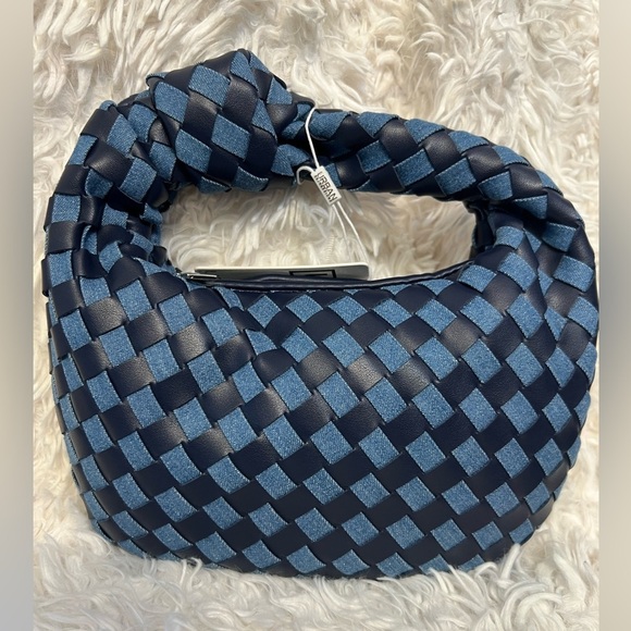 ๐๐NWT-URBAN EXPRESSIONS DENIM TRACY WOVEN KNOT CLUTCH๐๐ - Picture 8 of 17